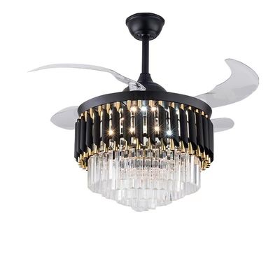 52 ιντσών LED 20W σύγχρονος συρρικνώσιμος DC κινητήρας ανεμιστήρας οροφής με φως