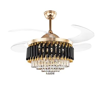 52 ιντσών LED 20W σύγχρονος συρρικνώσιμος DC κινητήρας ανεμιστήρας οροφής με φως
