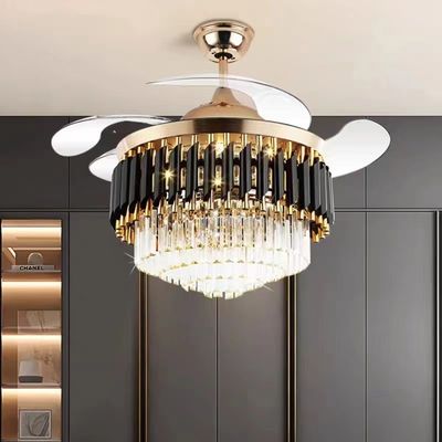 52 ιντσών LED 20W σύγχρονος συρρικνώσιμος DC κινητήρας ανεμιστήρας οροφής με φως