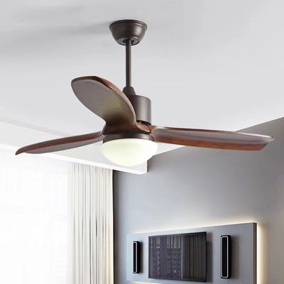 52 ιντσών LED 3 Blade ξύλινος ανεμιστήρας οροφής DC Motor Light ξύλινος ανεμιστήρας οροφής