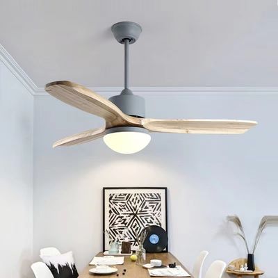 52 ιντσών LED 3 Blade ξύλινος ανεμιστήρας οροφής DC Motor Light ξύλινος ανεμιστήρας οροφής